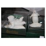 Department 56 Snowbabies Figurine Collection with Display Sled and Lamp