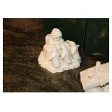 Collection of Snowbabies Figurines with Original Boxes Includes Includes Mush and What Shall We do Today?