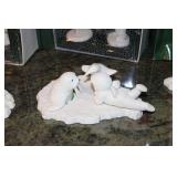 Collection of Snowbabies Figurines with Original Boxes Includes Includes Mush and What Shall We do Today?