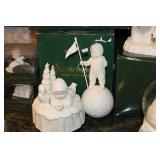 Collection of Department 56 Snowbabies Figurines and Snow Globes Includes Frosty Frolic Friends, Joy to the World, Skate with Me, Now I lay me Down to Sleep,  Are you on My list? Frosty Pines and more