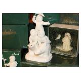 Collection of Department 56 Snowbabies Figurines and Snow Globes Includes Frosty Frolic Friends, Joy to the World, Skate with Me, Now I lay me Down to Sleep,  Are you on My list? Frosty Pines and more