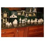 Lot of Department 56 Snowbabies Figurines with Candlelight Trees and Boxes