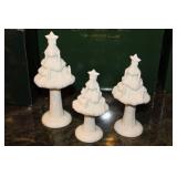 Lot of Department 56 Snowbabies Figurines with Candlelight Trees and Boxes