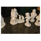 Lot of Department 56 Snowbabies Figurines with Candlelight Trees and Boxes