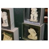 Lot of Department 56 Snowbabies Figurines with Candlelight Trees and Boxes