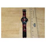 Swatch Fleur Noir SUDB114 Floral Analog Watch