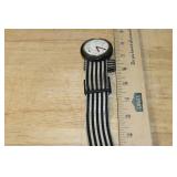 Vintage Striped Band Pop Swatch Wristwatch with Large Dial