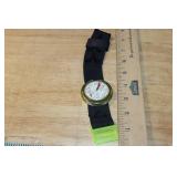 Pop Swatch Analog Wristwatch with Black Fabric Band