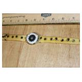 Swatch GK275 Migraine Analog Wristwatch with Yellow Polka Dot Band