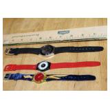 Set of 3 Swatch Watches Including Black Flower Design