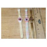 Set of 3 Swatch Quartz Wristwatches Assorted Colors