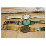 Set of 3 Swatch Watches GG102, Cool Fred, The Lake