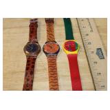 Set of 3 Swatch Skin Print Watches Assorted Designs