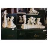 Snowbabies Figurine Collection with Skating Rink, Pillows, Placemats, and Decor Pieces