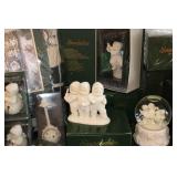 Snowbabies Figurine Collection with Skating Rink, Pillows, Placemats, and Decor Pieces