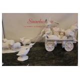 Large Lot of Snowbunnies Figurines with Accessories and Decor