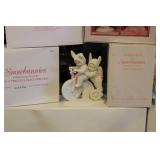Large Lot of Snowbunnies Figurines with Accessories and Decor