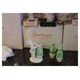 Large Lot of Snowbunnies Figurines with Accessories and Decor