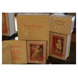 Large Lot of Snowbunnies Figurines with Accessories and Decor