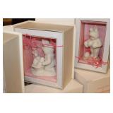 Springtime Stories Snowbunnies Figurine Collection with Boxes and Snow Globes