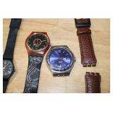 Lot of 5 Swatch Watches with Assorted Replacement Bands