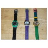 Set of 3 Swatch Wristwatches - Lady Carlisle LG103, LX109 Malpensa, Pink LR115