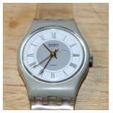 Swatch Lm104 Grey Flannel and Ladies Swatch Quartz Watches in Boxes