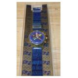 Set of 2 Swatch Watches - IOC Chronograph SCZ101 and Musicall Tone in Blue SLK100