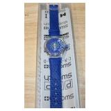 Set of 2 Swatch Watches - IOC Chronograph SCZ101 and Musicall Tone in Blue SLK100