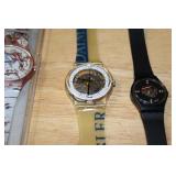 Set of 4 Wristwatches Swatch Masquerade GP105, GZ157 Daimler Chrysler, Lady Limelight, Carriage by Timex