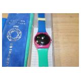 1994 Swatch Crystal Surprise Watch with Case and Bag