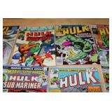 Collection of 10 Marvel Comics Including Incredible Hulk and Sub-Mariner