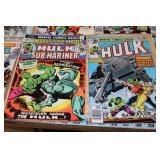 Collection of 10 Marvel Comics Including Incredible Hulk and Sub-Mariner