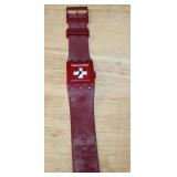Swatch Typical Square SUBR100 Red Wristwatch