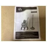 HOMCOM Mop Bucket with Wringer on Wheels for Floor Cleaning, 27.5 Quart Down Press Wringer with Handle and Mop, Yellow