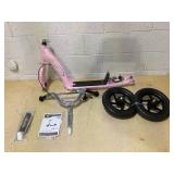 HOMCOM Kick Scooter for Kids 5-12 Years Old with Adjustable Height Handlebar, Non-slip Footplate, Big Wheels, Rear Brake, Pink