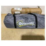 Outsunny Bike Storage Shed Tent, Portable and Waterproof with 210D Oxford Fabric and Carry Bag for 3-4 Bicycles, Dark Gray