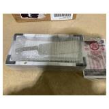 HOMCOM Tabletop Fireplace, 13" Concrete Alcohol Fireplace for Indoor and Outdoor, 0.04 Gal Max 195 Sq. Ft. - Light grey