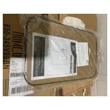 HOMCOM Double Laundry Basket with Lid, 26.4 Gallon Bamboo Laundry Hamper with Rope Handles and Removable Liner, Brown