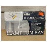 Hampton Bay Caprice 52 in. Integrated LED Indoor Matte White Ceiling Fan with Light Kit and Remote Control
