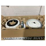 Hampton Bay Caprice 52 in. Integrated LED Indoor Matte White Ceiling Fan with Light Kit and Remote Control