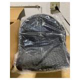 Costway Set of 2 Rattan Swivel Barstools with Curved Back-Black