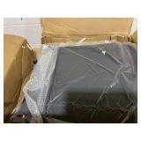 Kadehome Set of 2 Sturdy Metal Frame Patio Outdoor Dining Chair with Breathable Fabric in Black