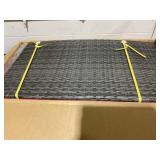 Costway 3PCS Patio Rattan Furniture Set Storage Table Cushioned Sofa Deck Red