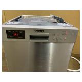 Danby 18 Wide Built-in Dishwasher in Stainless Steel (Used, Missing: Top Tray)
