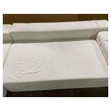 Modern Chenille Upholstered L-Shaped Sectional Sofa, 108 Inches Modular Couch Set W / 6 Pillows, Right Chaise, Free Combination, Beige-Living Room/Bedroom