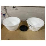 The HC Companies 13 Inch Wrapt Hanging Planters, Lightweight UV-Resistant Plastic Hanging Planters for Indoor & Outdoor Plants, 2-Pack Hanging Flower Pots for Garden, Patio & Home Decor, White