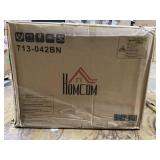 HOMCOM Power Lift Assist Recliner Chair for Elderly with Remote Control, Linen Fabric Upholstery, Brown