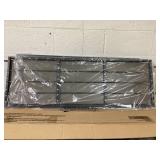 Outsunny Outdoor Bar Table, Bar Height Patio Bar Table w/ Built-In Bottle Opener, Plastic Top with Wood Grain, 47.25" x 15" x 39" (Missing Hardware)