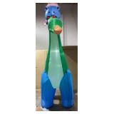 HomCom 11FT Long Christmas Inflatables Outdoor Decorations Dinosaur with Christmas Tree in Mouth Blow Up LED Yard Christmas Decor Waterproof (Used)